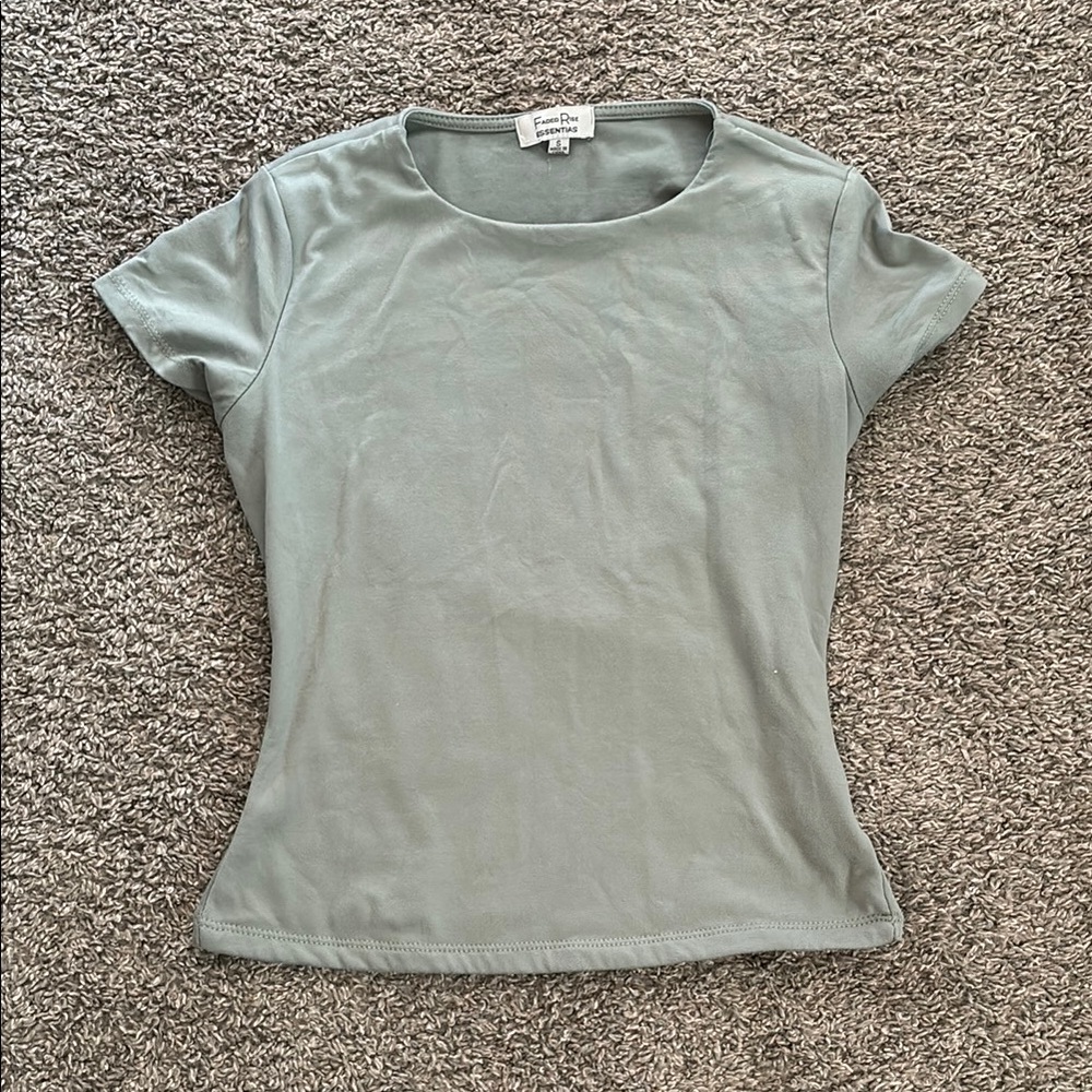 Fitted Green Short Sleeve Tee